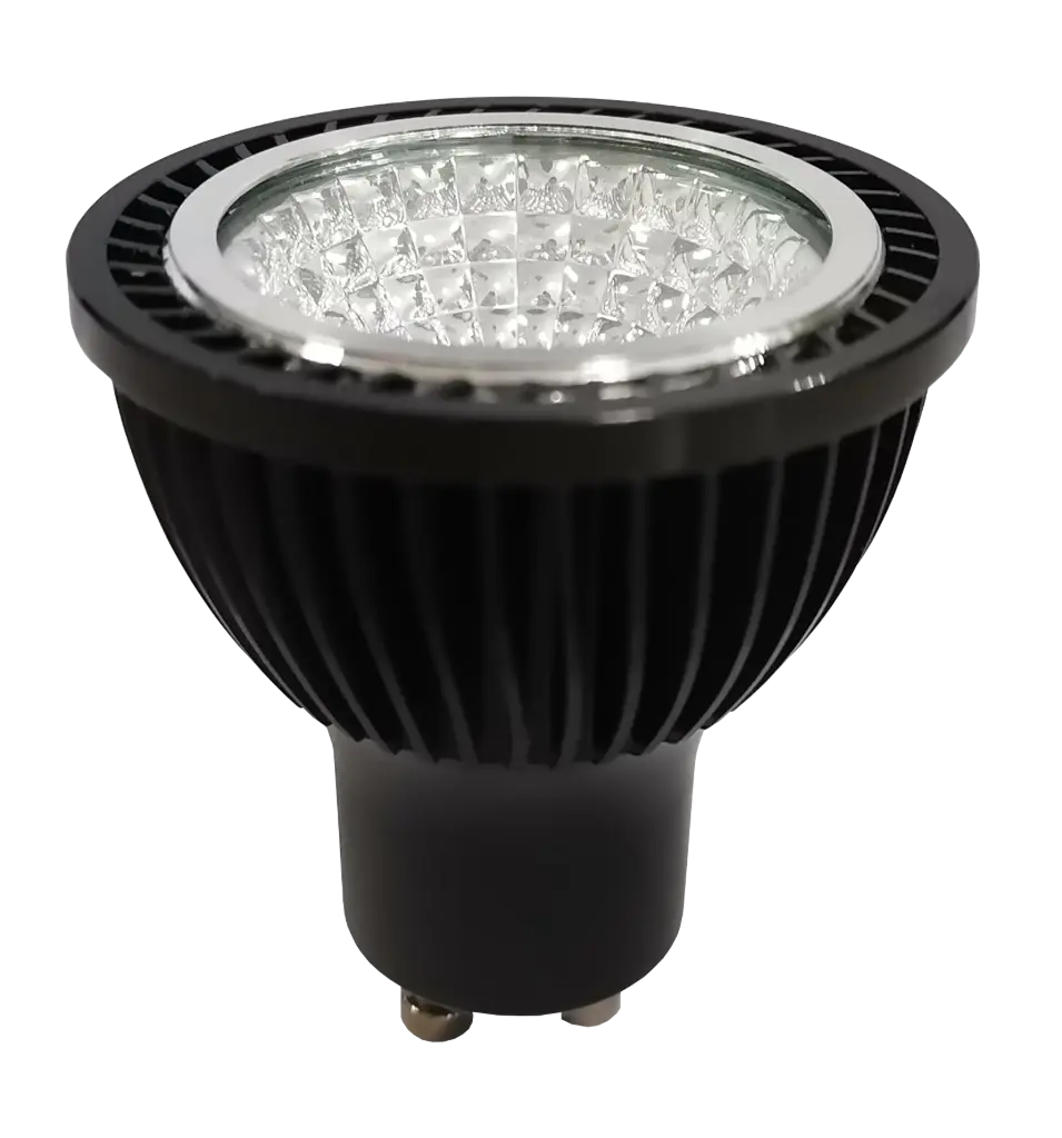 GU10 5W LED 2700K 365lm zwart dimbaar