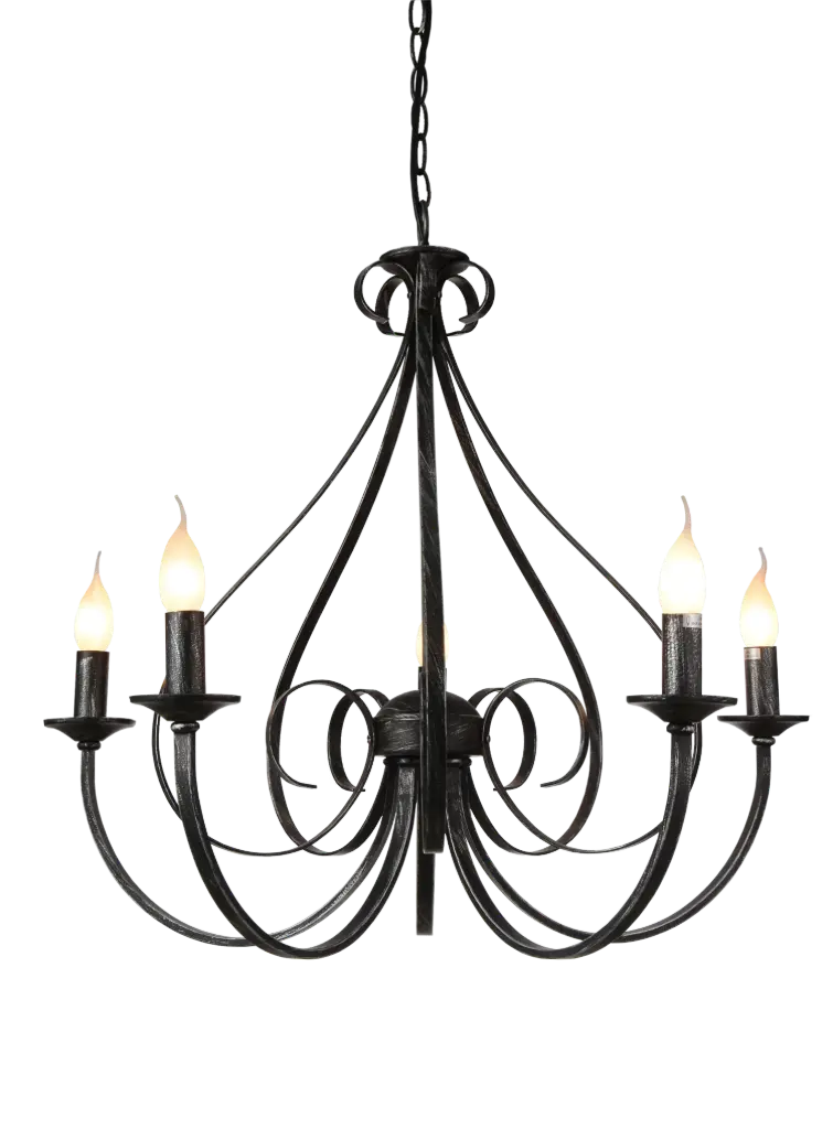 MARQUIS luster 5x E14 antiek zwart