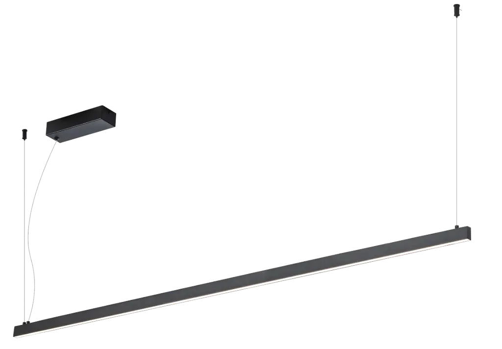 GURI LED pendel 52W 3000K 2400mm zwart dimbaar (3m kabel incl)