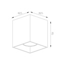 BABAR Plafondlicht wit vierkant 1xGU10 excl (max 50W) - 2