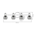RAGA Plafond licht balk 4x zwart / brons - 2
