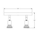 RUNE 4L sqr GU10 LED 4,3W dim incl. zwart - 2