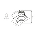 PARNA spot downlight square 10,5WLED/3000K/400mA 750LM - 2
