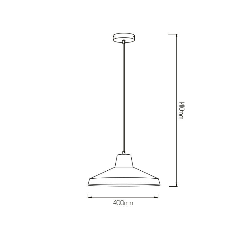 KANGA pendel  Ø40 E27 koper/wit - 2
