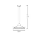 KANGA pendel  Ø40 E27 koper/wit - 2