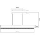 ALYN LED 40W 3000K Pendel 1800mm zwart - 2