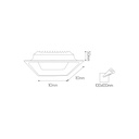 MICRA SQ inbouwspot 10W LED dimbaar 3000K 800lm 11cm - 2