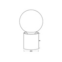 BABU Tafellamp geborsteld staal 1x E27 excl (Ø80x84) - 2