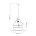 JOTI pendel 1x E27 Ø26cm zwart + koper - 2