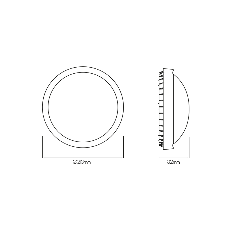MILO Wandlicht rond zwart/grijs/wit SMD LED 880Lm 7,8W IP65 - 2