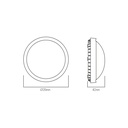 MILO Wandlicht rond zwart/grijs/wit SMD LED 880Lm 7,8W IP65 - 2