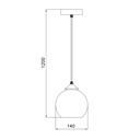 ROGODO Pendel Koper/Roze 14cm 1x E27 - 2