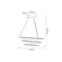 BOA LED Pendel 88W SMD LED 3000K dimbaar ø730mm wit - 2