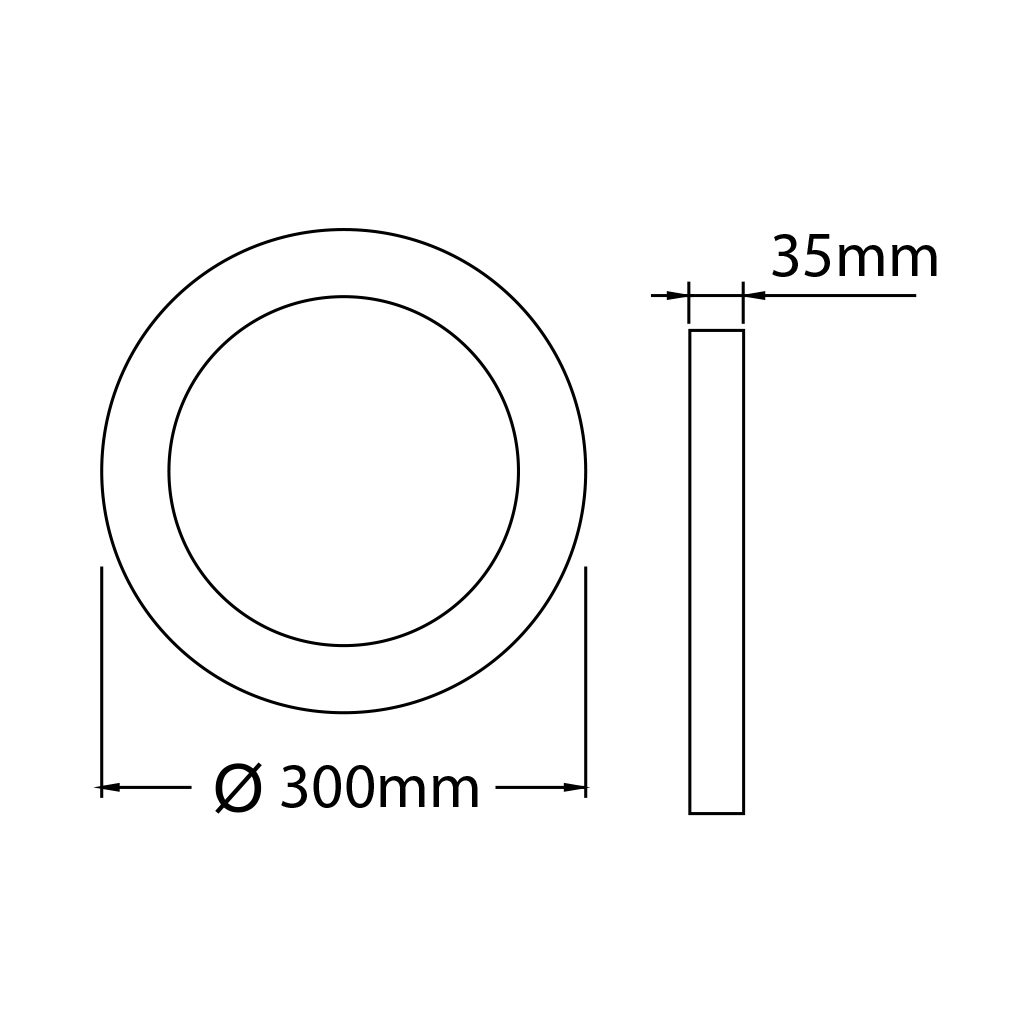 FLUKE LED plafonnier rond wit 24W 3000K Ø30cm - 2