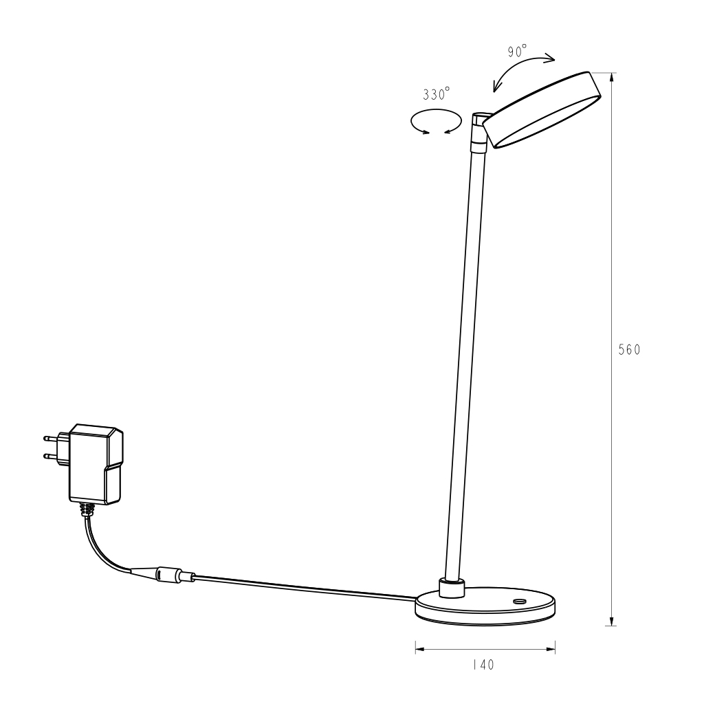 AKO LED 12,5W tafellamp wit / goud - 2