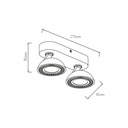 NOOMI Spot dimbaar 2x7W 3000K satin wit - 2