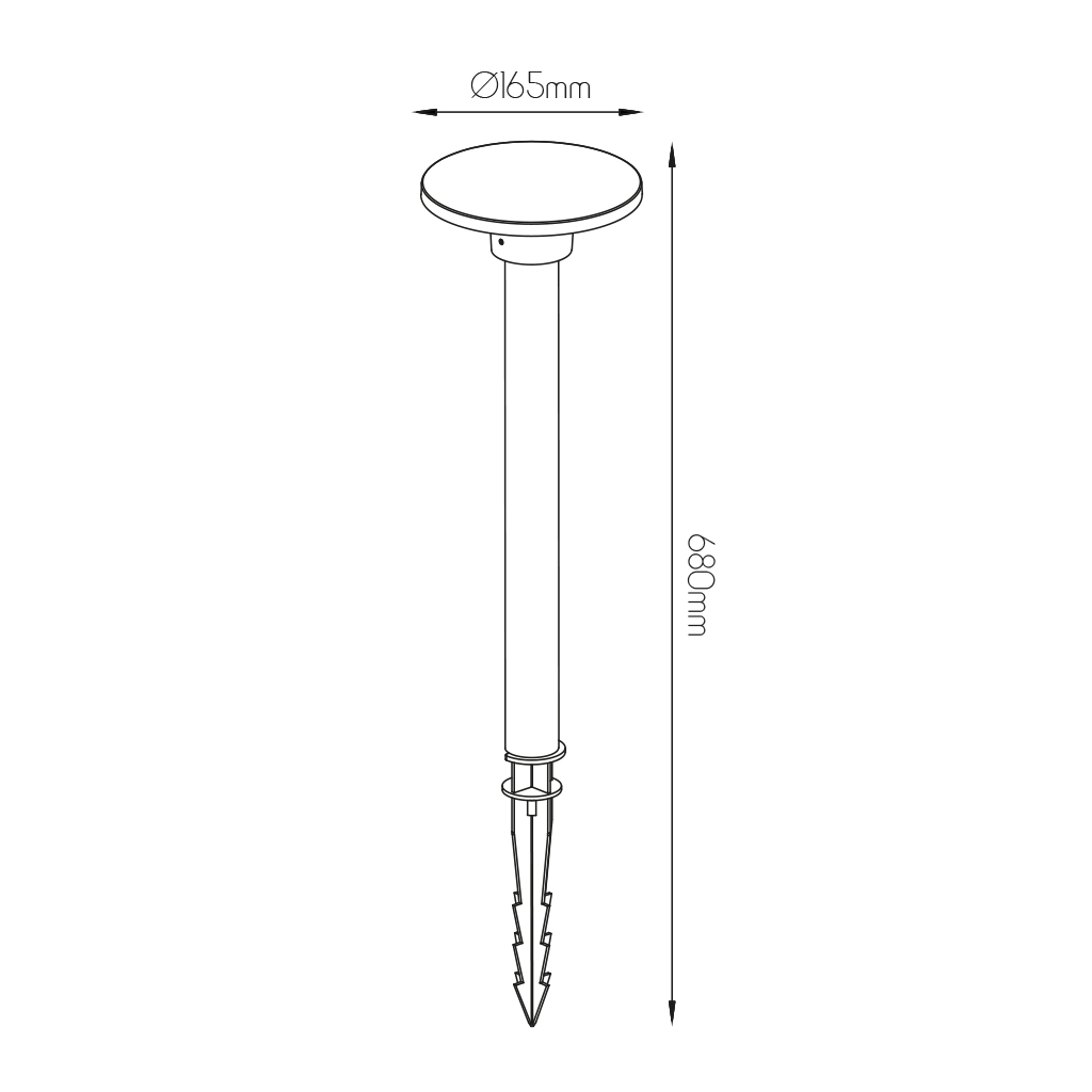 ECLIPSE Paal + pin IP54 6,5 Watt 800 Lumen 3000K - 2