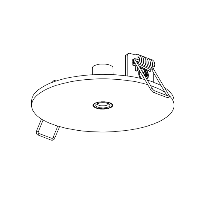 90mm Ø75mm inbouw basis voor pendel - wit - 3