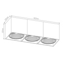 BOX-3L vierkant wit incl. 3x AR111 12,4W 2700K - 2