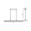 LINO LED 2x24Watt 3290lm Pendel 3000K wit - 2