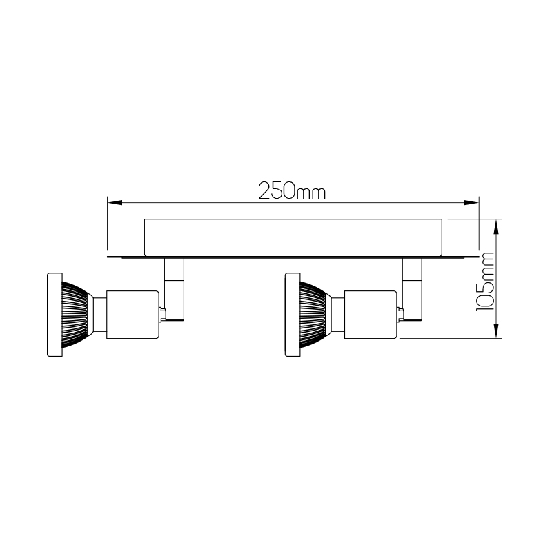 XZIBIT spot 4xGU10 5W LED inc wit/chroom - 2