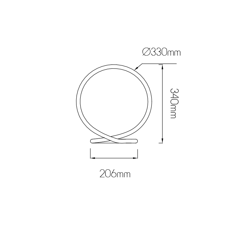 BOA LED Tafellamp 25W SMD LED 3000K dimbaar wit - 2