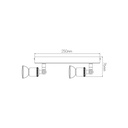 STUGA square 2xGU10 glazen dimbare 5W LED incl. - 2