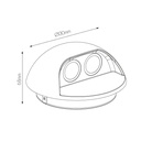 DADA wandlicht wit Warm Wit CREE LED max 2x3W IP54 - 2