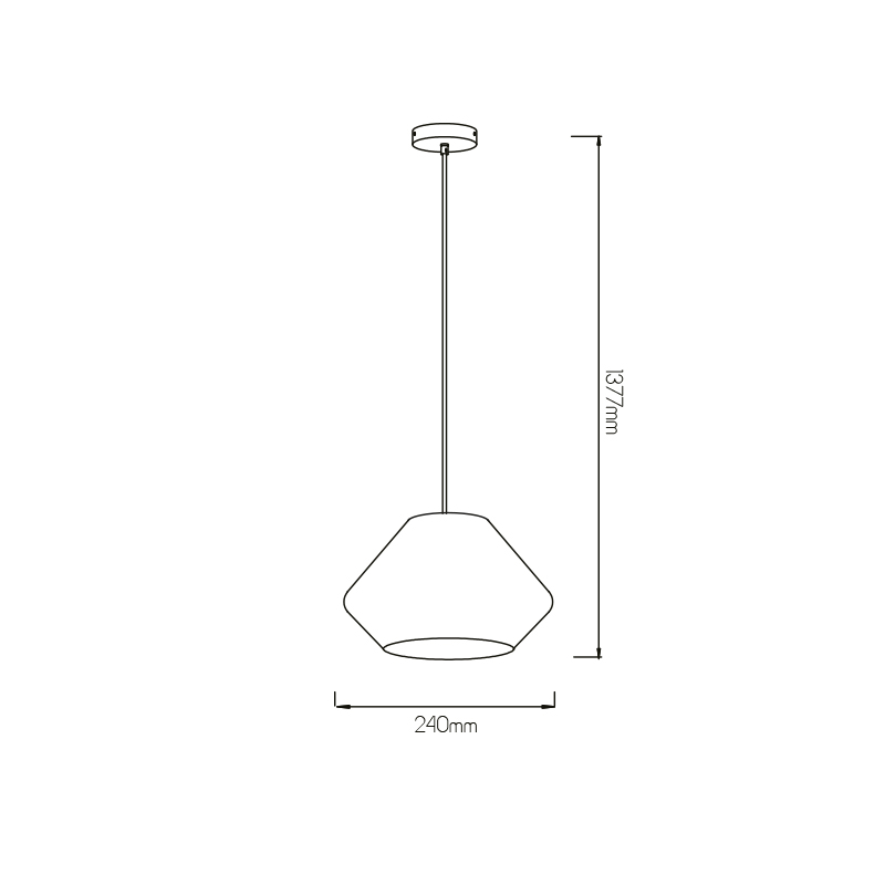  UBBE pendel   24cm zwart - 2