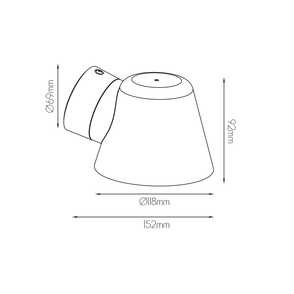 TATTI Wandlicht IP54, zwart, GU10 excl - 2
