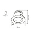 PARNA spot downlight round 15WLED/3000K/600mA 1200LM - 2