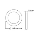 FLUKE LED plafonnier rond geborsteld brons 18W 3000K Ø23,5cm - 2