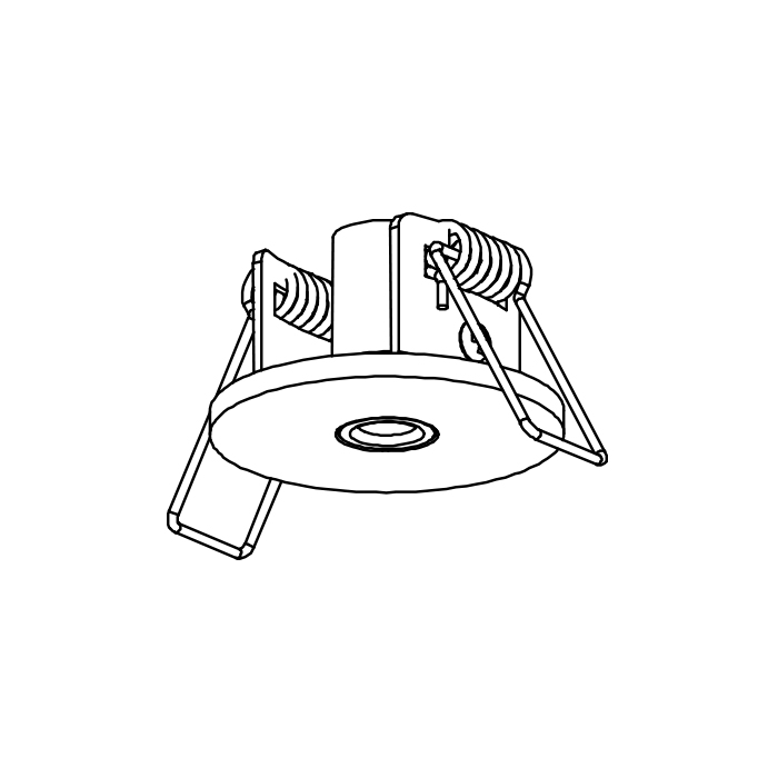 43mm Ø36mm inbouw basis voor pendel - wit - 3