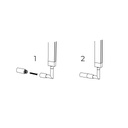 GURI Wandlicht verlengstuk wandmontage (2 stuks), wit - 2