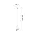 OSIRA canopy zwart + geborsteld goud (3m kabel) zonder glas - 2