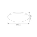 SENSA plaf. wit 16W 1200lm 3000K sensor+dimbaar IP66 - 2