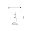 RUNE 2 WANDL 1XGU10 LED 5W dim GLAS   STAAL - 2