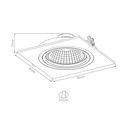 ZOOM AR111 SQ 1L inbouwspot wit incl. AR111 12,4W 2700K - 3