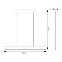 PURE LED pendel lang 120cm 26W brons - 2