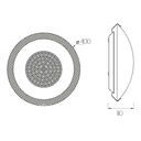 OHANA plafondlamp 18W AC-Led diam 40 metaal/glas/zilver - 2