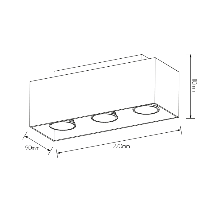 KUBO wit 3x 5W LED GU10 dimbaar incl. - 2