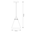 NARU pendel chroom/as grijs glas 1xE27 max 40W - 2