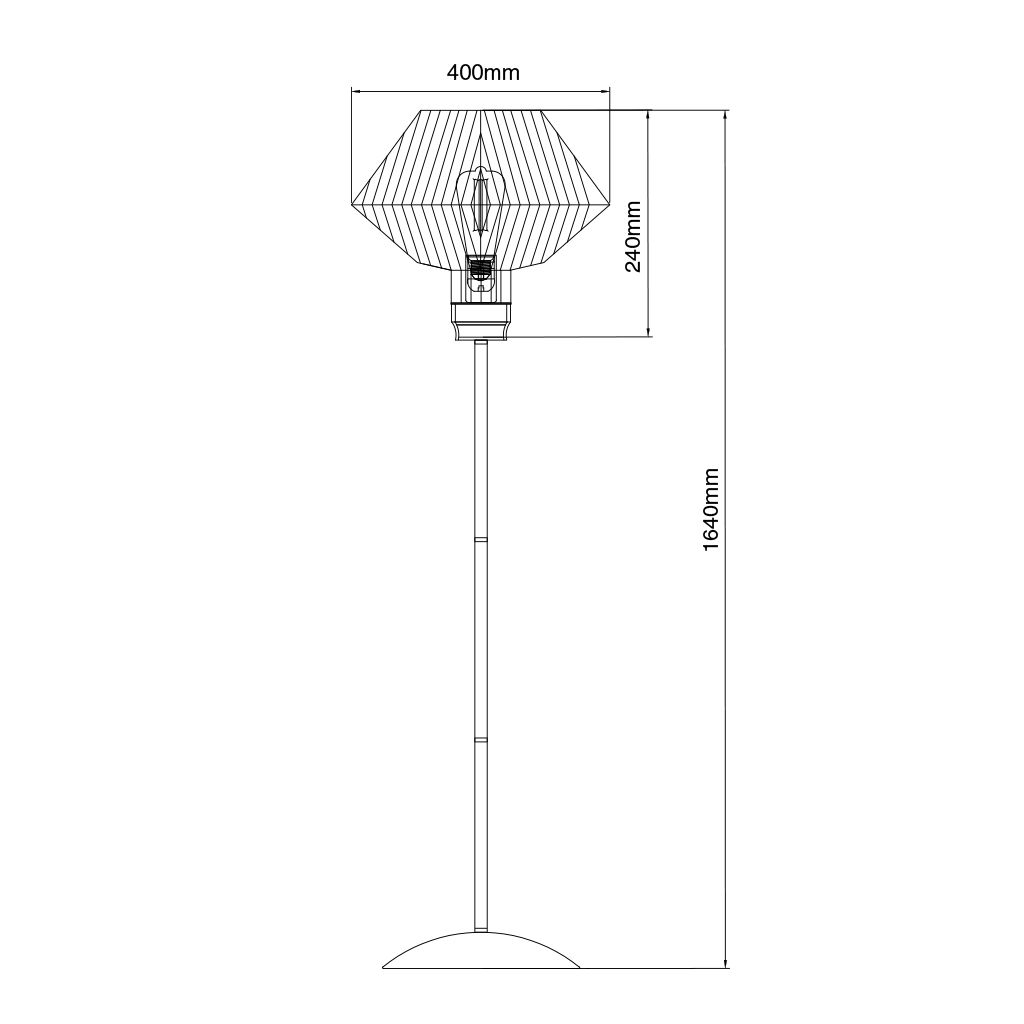 SHURU 1x E27 vloerlamp zwart + koper - 2