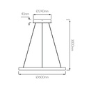 GURI LED pendel ø60cm 54W 3000K wit dimbaar - 2