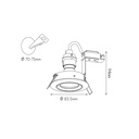 SATURN inbouwspot richtbaar GU10 (excl.Lamp) geborsteld alu 83mm - 2