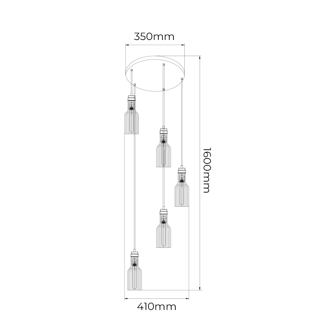 BIZUM pendel 3x E27 zwart + koper_3403159 - 2
