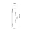 BIZUM pendel 3x E27 zwart + koper_3403159 - 2