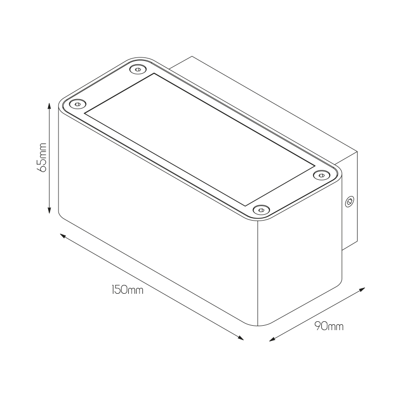 TRIXX wandlicht grafiet Warm Wit CREE LED max 4x3W IP54 - 2