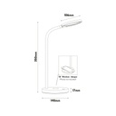 NONI LED Bureaulamp 5,5W 3-staps dimbaar + QI lader wit - 2