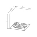 BOX-1L vierkant wit incl. AR111 12,4W 2700K - 2
